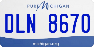 MI license plate DLN8670