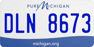 MI license plate DLN8673