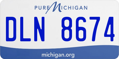 MI license plate DLN8674