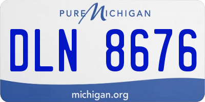 MI license plate DLN8676
