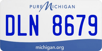 MI license plate DLN8679