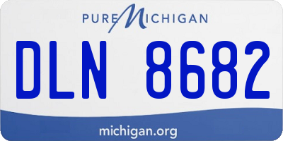MI license plate DLN8682