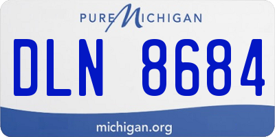 MI license plate DLN8684