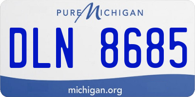 MI license plate DLN8685