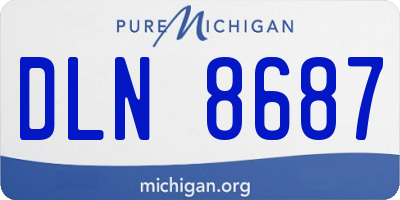 MI license plate DLN8687