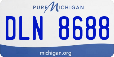 MI license plate DLN8688