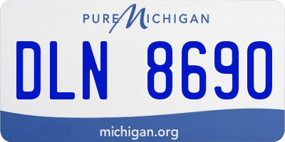 MI license plate DLN8690