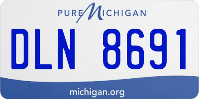 MI license plate DLN8691