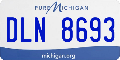 MI license plate DLN8693