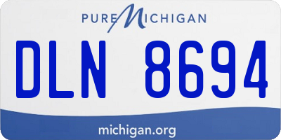 MI license plate DLN8694