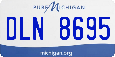MI license plate DLN8695