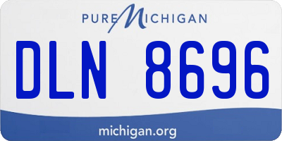MI license plate DLN8696