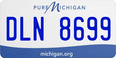 MI license plate DLN8699