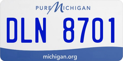 MI license plate DLN8701