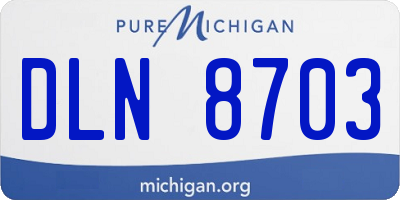MI license plate DLN8703