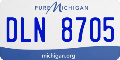 MI license plate DLN8705