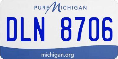 MI license plate DLN8706