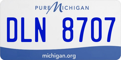 MI license plate DLN8707