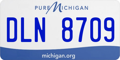 MI license plate DLN8709