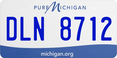 MI license plate DLN8712