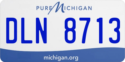 MI license plate DLN8713