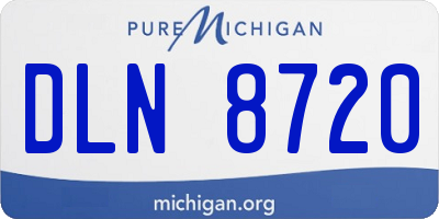MI license plate DLN8720