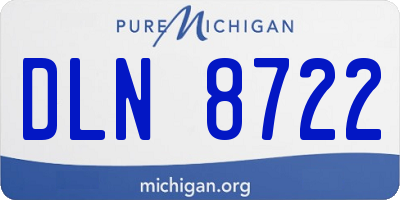 MI license plate DLN8722