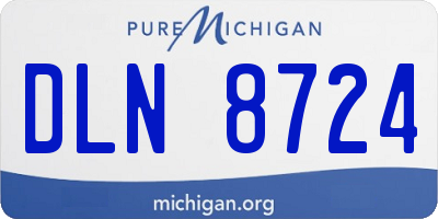 MI license plate DLN8724