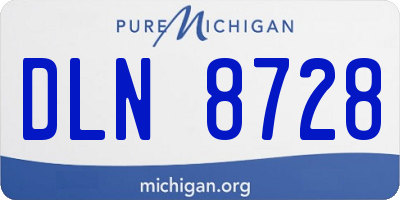 MI license plate DLN8728