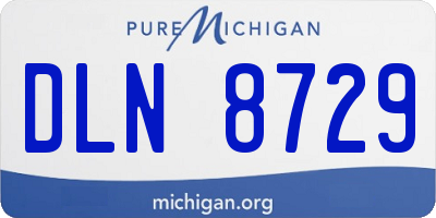 MI license plate DLN8729
