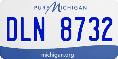 MI license plate DLN8732