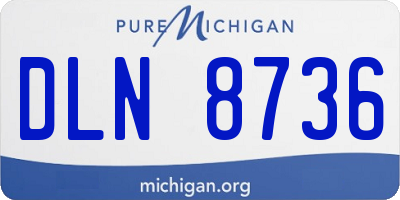 MI license plate DLN8736
