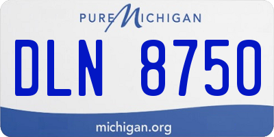 MI license plate DLN8750