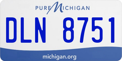 MI license plate DLN8751