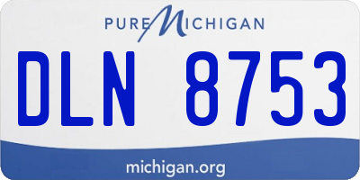 MI license plate DLN8753