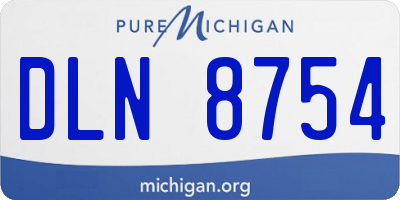 MI license plate DLN8754
