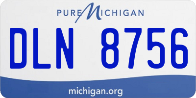 MI license plate DLN8756