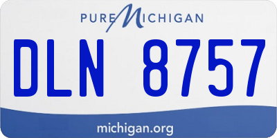 MI license plate DLN8757