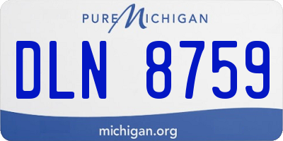MI license plate DLN8759