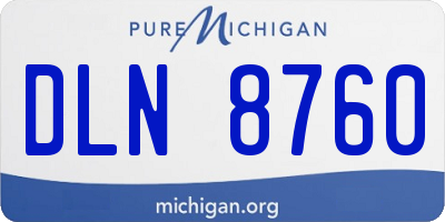 MI license plate DLN8760