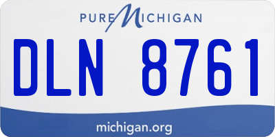 MI license plate DLN8761