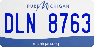 MI license plate DLN8763