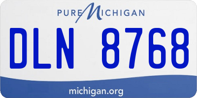 MI license plate DLN8768