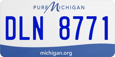 MI license plate DLN8771