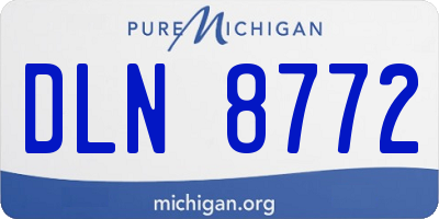 MI license plate DLN8772