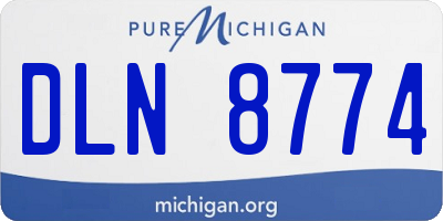 MI license plate DLN8774