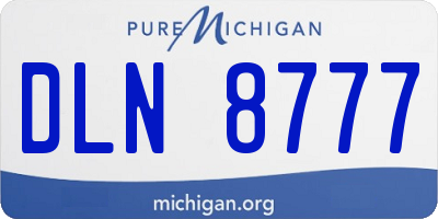 MI license plate DLN8777