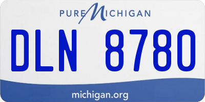 MI license plate DLN8780