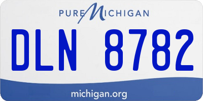 MI license plate DLN8782