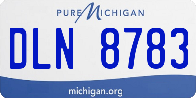 MI license plate DLN8783
